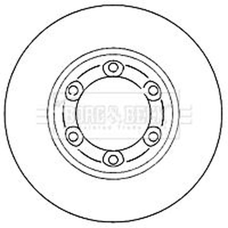 Borg & Beck 2 x Vented Brake Discs fits Isuzu Rodeo I 2002-2012 2.5