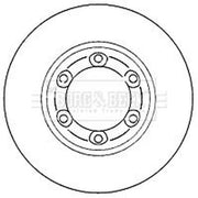 Borg & Beck Front Brake Vented Discs & Pads fits Isuzu Rodeo I 2002-2012 2.5