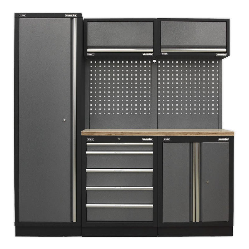 Sealey Superline Pro 2.0m Storage System Wood Worktop APMSSTACK02W Sealey - Dynamic Drive