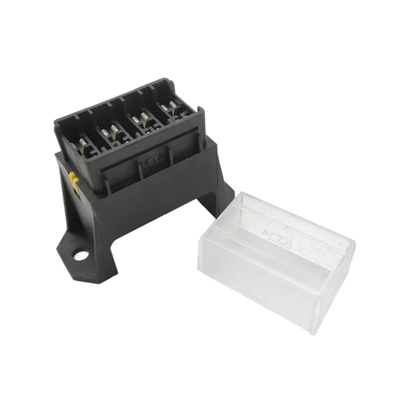 W4 4-Way Blade Fuse Box - Compact 12V Circuit Protection