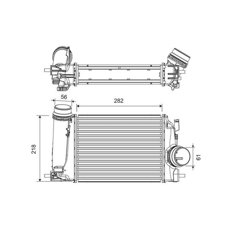 Valeo Intercooler (Charge Air Cooler) 818293