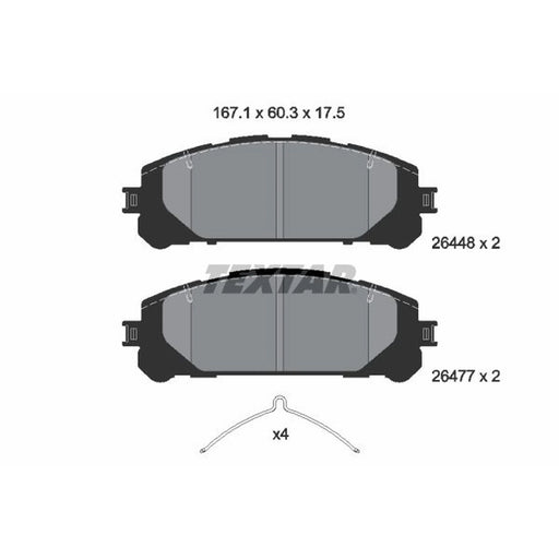 Textar Front Brake Pad Set 2644801