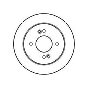 Abtex 2 x Solid Rear Brake Discs BD1283S-x2