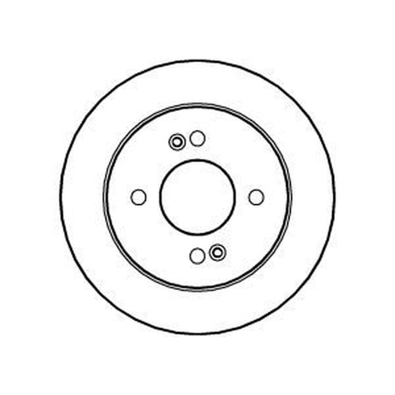 Abtex 2 x Solid Rear Brake Discs BD1283S-x2
