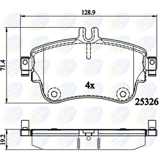 Comline 4 x Front Brake Pad Set fits Mercedes-Benz A-Class 2012-2018