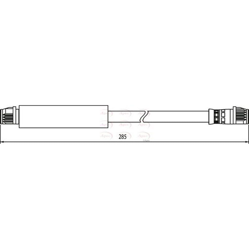 Apec Brake Hydraulic Hose Line Rear fits Citroën Dispatch I 1995-2006 1.9 2.0