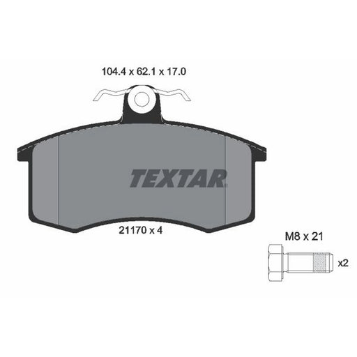 Textar Front Brake Pad Set 2117002