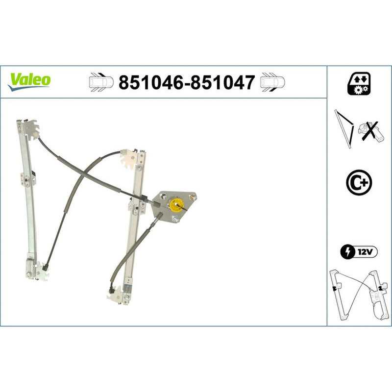 Valeo Electric Window Regulator Lifter Left Front 851046