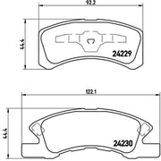 Brembo 4 x Front Brake Pad Set fits Daihatsu Charade VI 2003 on 0.7 1.0