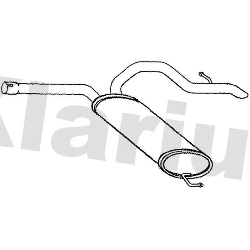Klarius Box With Tail Pipe Rear fits Renault Trafic II 2006 on 2.0