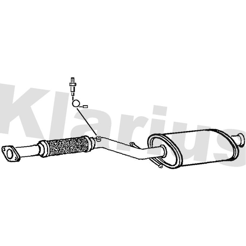 Klarius Box With Centre Pipe Centre fits Hyundai Matrix 2001-2010 1.8