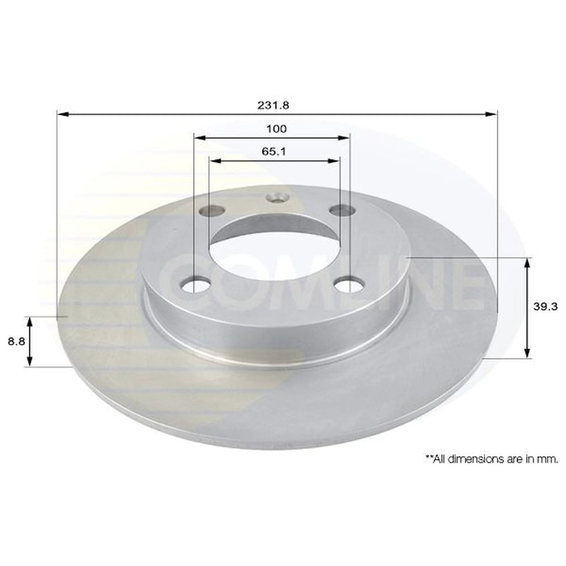 Comline Front & Rear Brake Discs & Pads fits Seat Ibiza 1993-1999 1.9