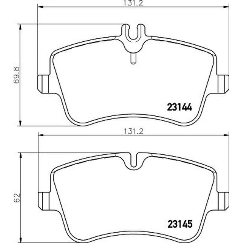 DON Front Brake Pad Set fits Mercedes-Benz C-Class 2000-2008