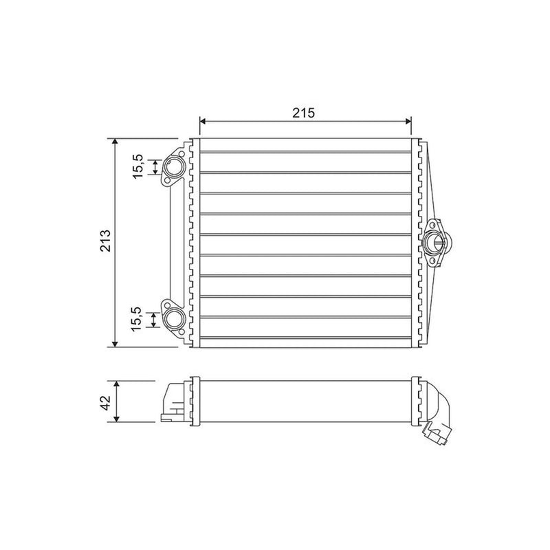 Valeo Heater Matrix Core Heat Exchanger 734637