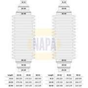 NAPA Steering Bellow Kit Front fits Abarth 500 / 595 / 695 2008 on 1.4