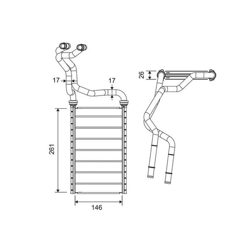 Valeo Heater Matrix Core Heat Exchanger 811685