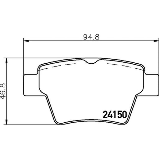 Mintex Rear Brake Pad Set fits Citroën C4 2004-2011 1.4 1.6 2.0