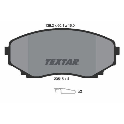 Textar Front Brake Pad Set 2351501
