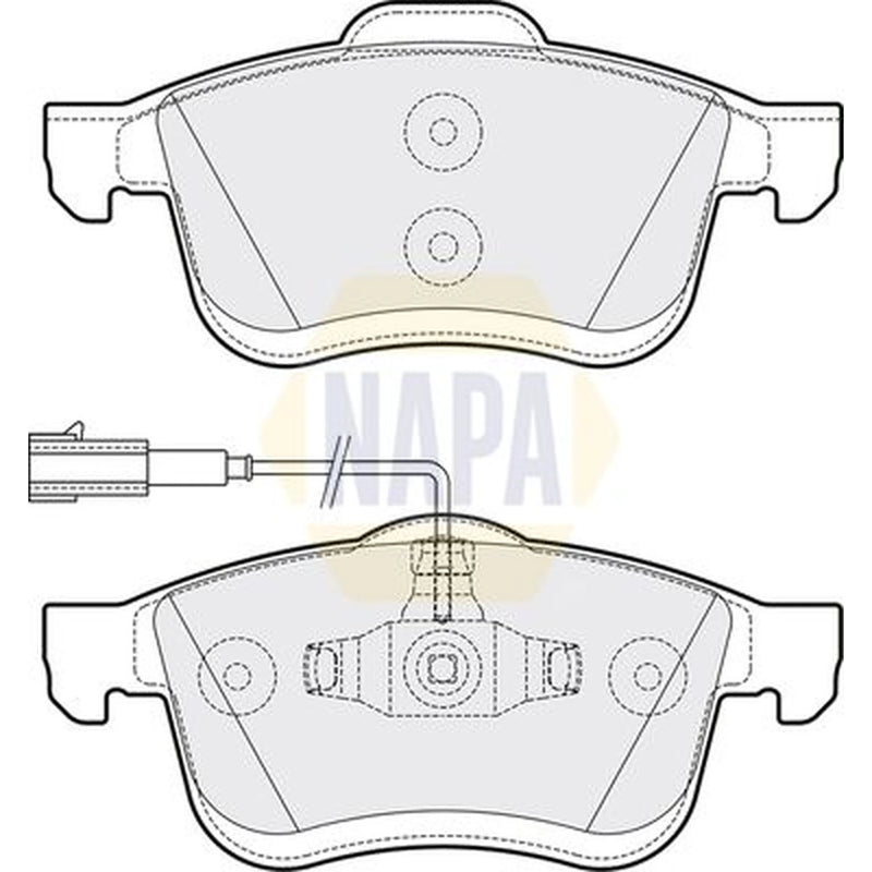 NAPA Front Brake Pad Set fits Fiat Doblo Cargo 2010-2023 1.3 1.4 1.6 2.0