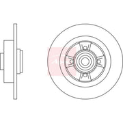 Apec 2 x Solid Brake Discs fits Renault Scénic I 1999-2003 1.4 1.6 1.8 1.9 2.0