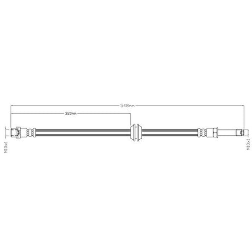 Abtex Brake Hydraulic Hose Line Front fits Mercedes-Benz Viano 2003-2007