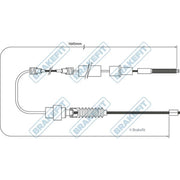 Apec Handbrake Cable Right Rear BBC3521