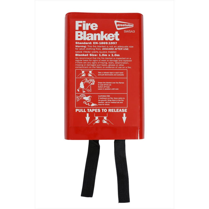 0.6kg BC Dry Power Fire Extinguisher & Blanket Caravan Boat Home Fireblitz  - Dynamic Drive