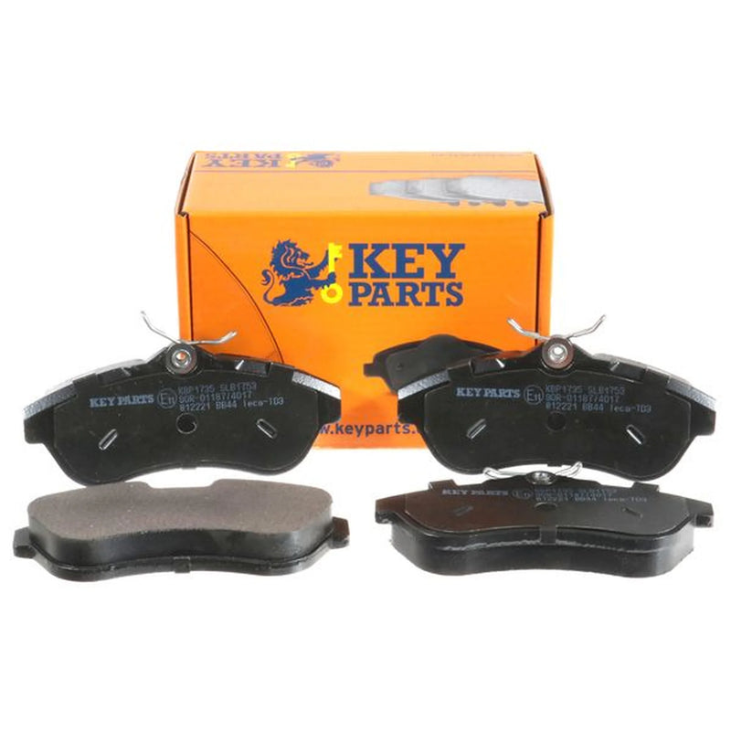 Key Parts 4 x Front Brake Pad Set fits Citroën C2 2003-2010 1.4 1.6