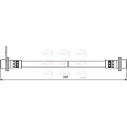 Apec Brake Hydraulic Hose Line Rear Right fits Citroën C-Crosser 2007-2012
