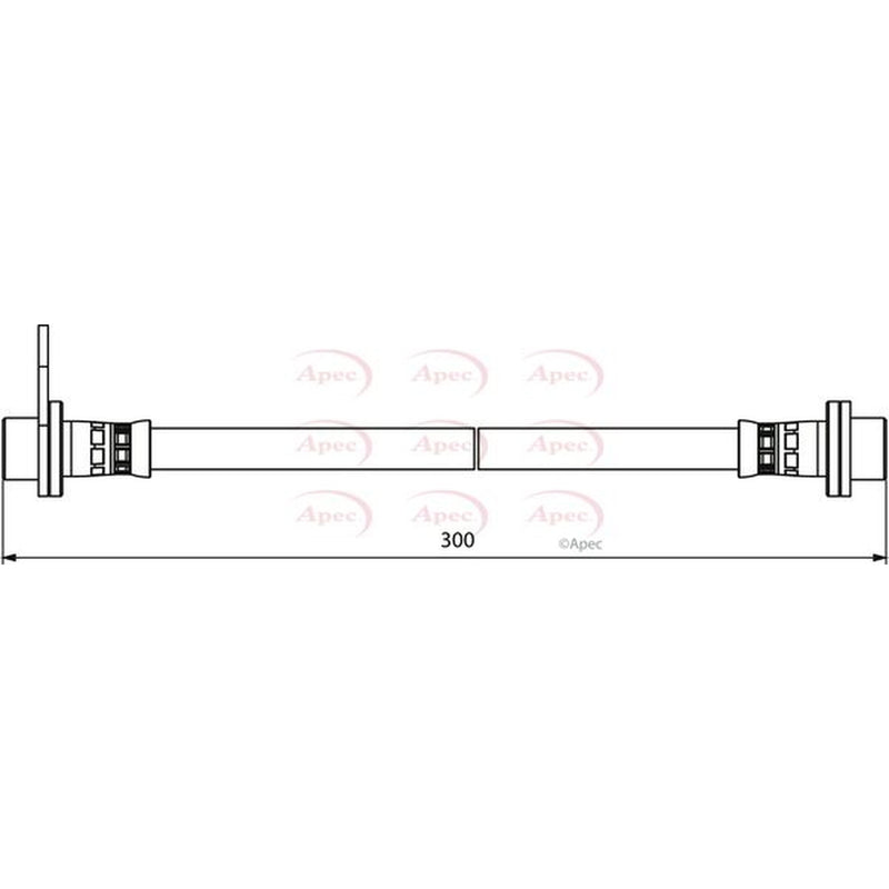 Apec Brake Hydraulic Hose Line Rear Right fits Citroën C-Crosser 2007-2012