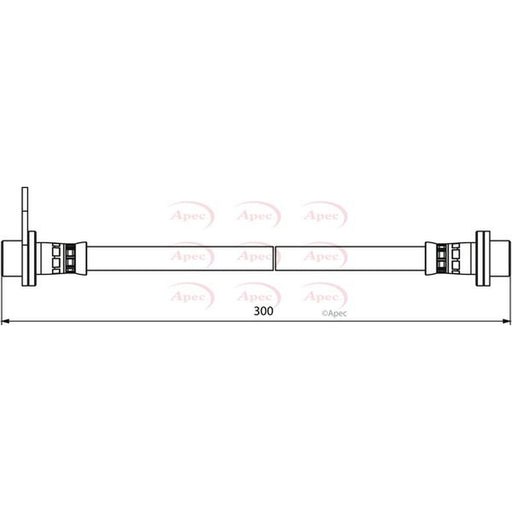 Apec Brake Hydraulic Hose Line Rear Right fits Citroën C-Crosser 2007-2012