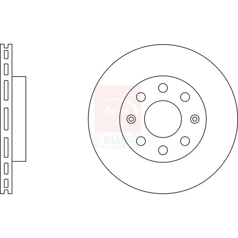 Apec 2 x Vented Front Brake Discs SDK6386-x2