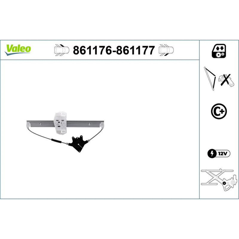 Valeo Electric Window Regulator Lifter Left Front 861176