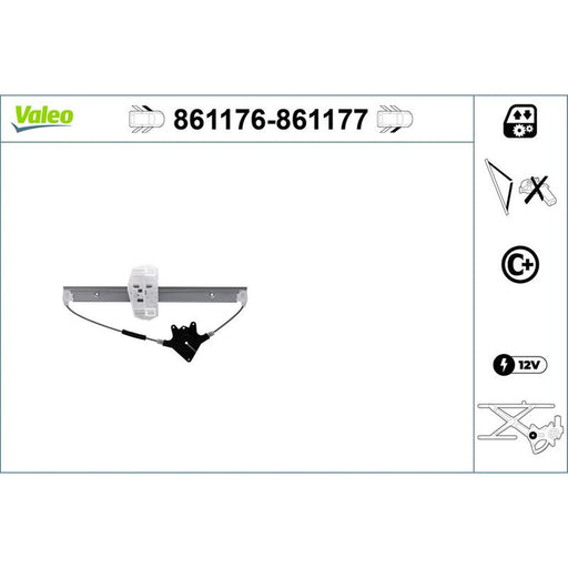 Valeo Electric Window Regulator Lifter Left Front 861176