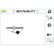 Valeo Electric Window Regulator Lifter Right Front 861177