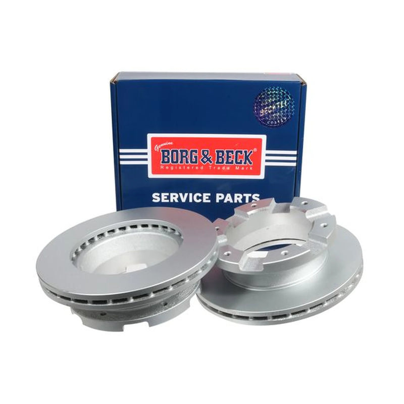 Borg & Beck 2 x Vented Brake Discs fits Fuso (Mitsubishi) Canter VII 2005-2013