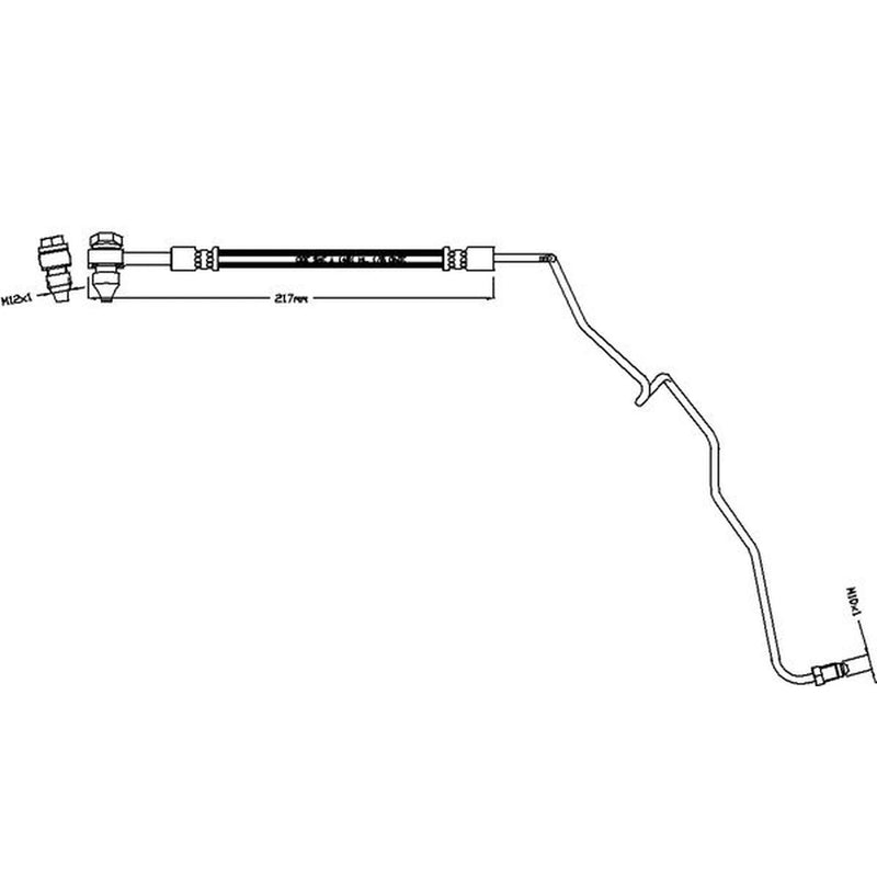 Juratek Brake Hydraulic Hose Line outer JBH1251L