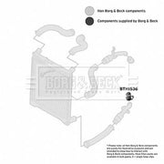Borg & Beck Intercooler Turbo Charge Air Hose BTH1536