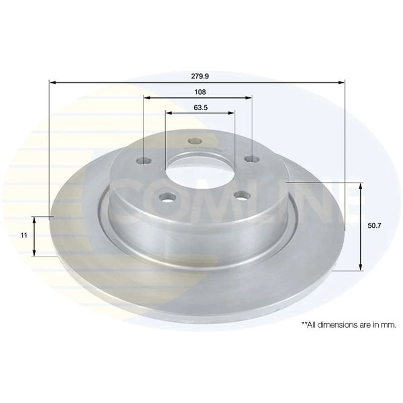 Comline Front & Rear Brake Discs & Pads fits Ford C-Max II 2010-2019 1.5 1.6