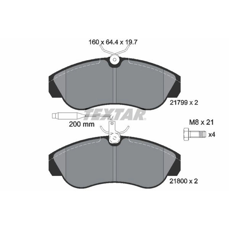 Textar Front Brake Pad Set 2179901