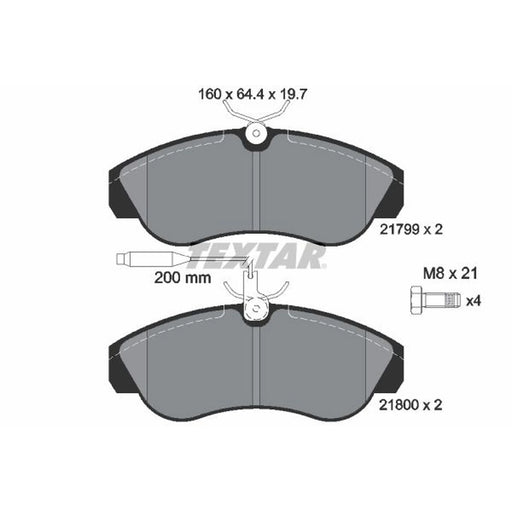 Textar Front Brake Pad Set 2179901