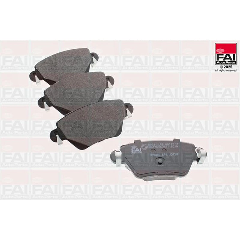 FAI Rear Brake Pad Set fits Ford Mondeo 2000-2007 1.8 2.0 2.5