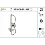 Valeo Electric Window Regulator Lifter Left Front 851078