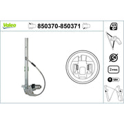 Valeo Electric Window Regulator Lifter Left Rear 850370