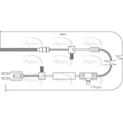 Apec Handbrake Cable Right Rear CAB1394
