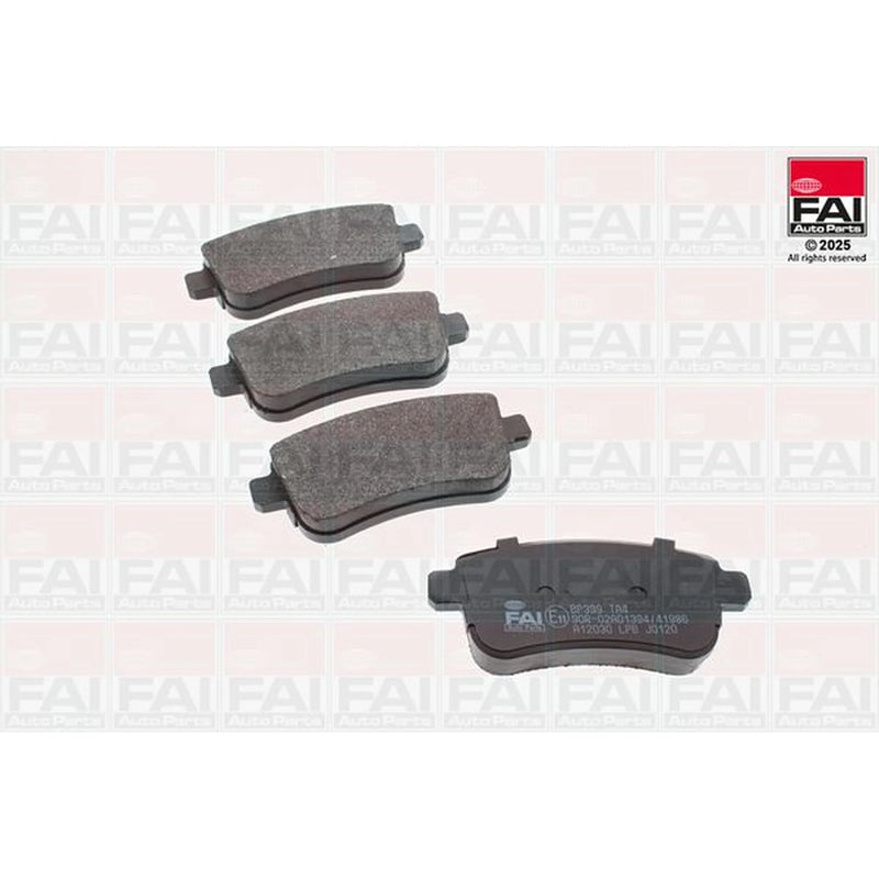 FAI Rear Brake Pad Set fits Renault Fluence 2010 on 1.5 1.6 2.0