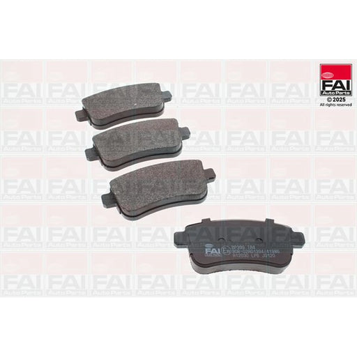 FAI Rear Brake Pad Set fits Renault Fluence 2010 on 1.5 1.6 2.0