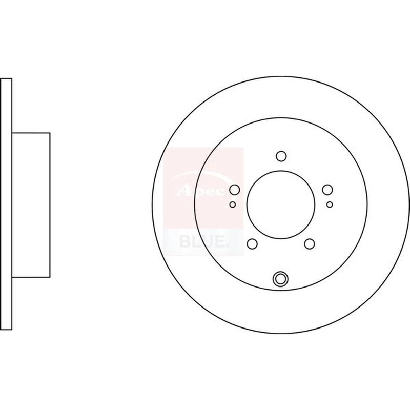 Apec 2 x Solid Rear Brake Discs SDK6293-x2