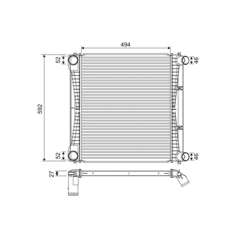 Valeo Intercooler (Charge Air Cooler) 822917