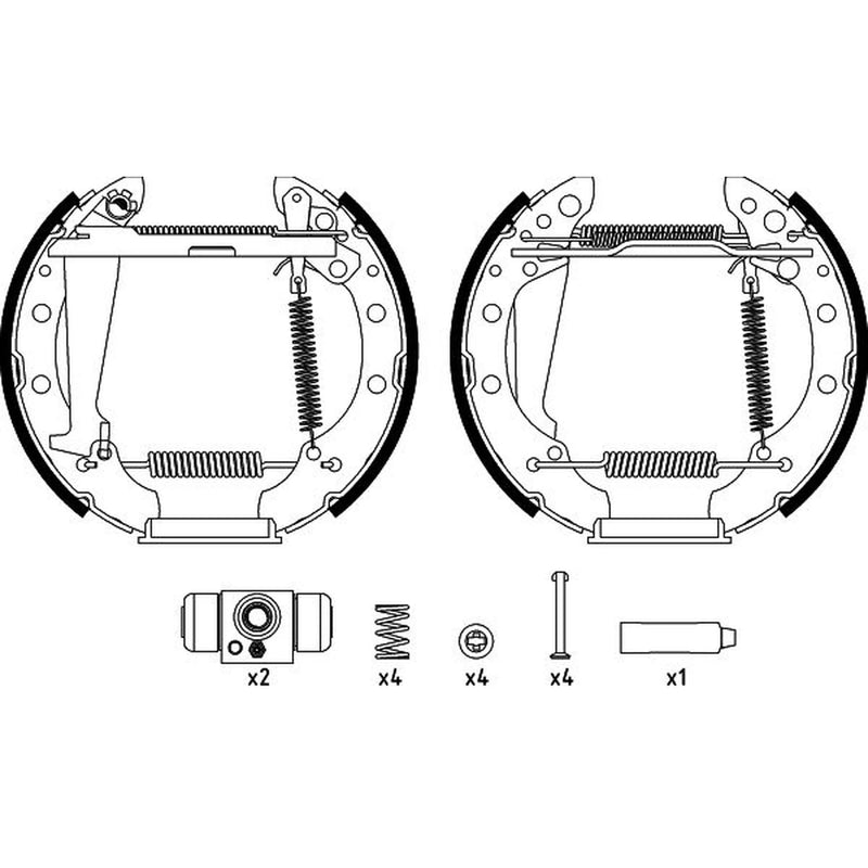 Mintex Brake Shoe Set Axle Kit fits Seat Cordoba 2002-2009 1.2 1.4 1.6 1.9